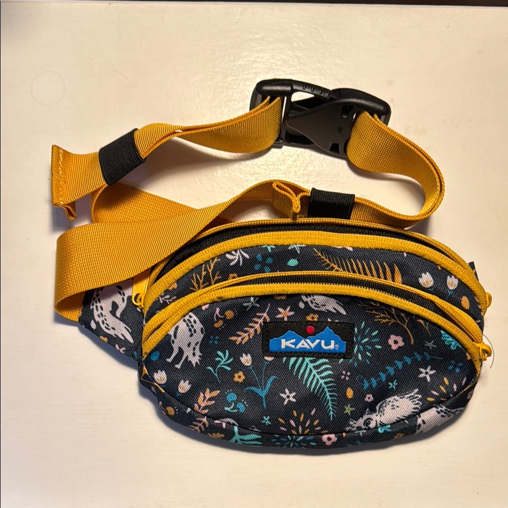 Kavu Mustard Yellow Oval Waist Bag